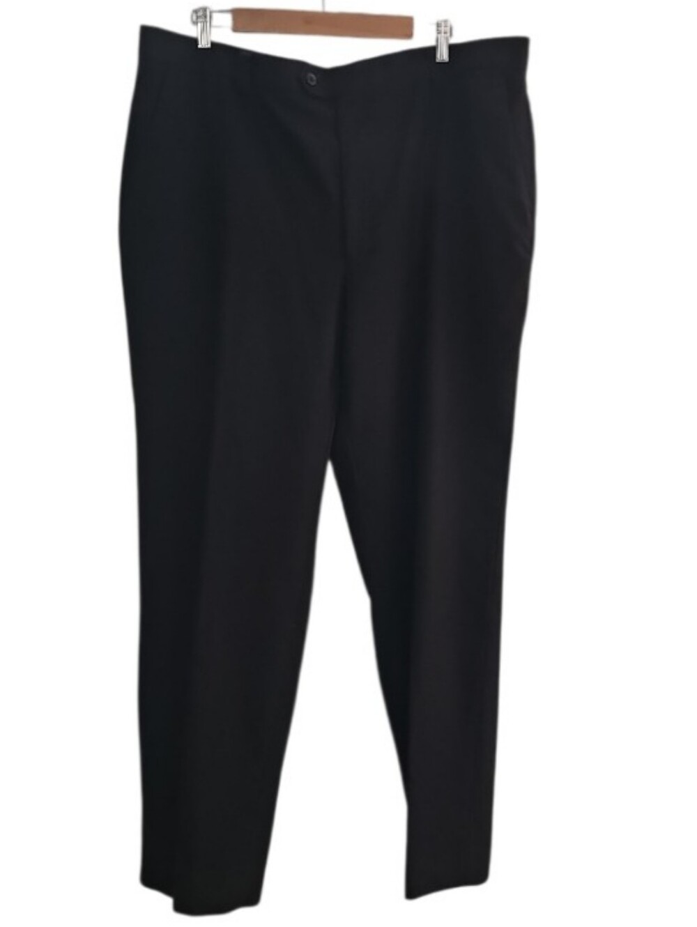 Jhane Barnes Super 130's 100% Wool Dress Pants Men’s 42W Black Luxury Trousers